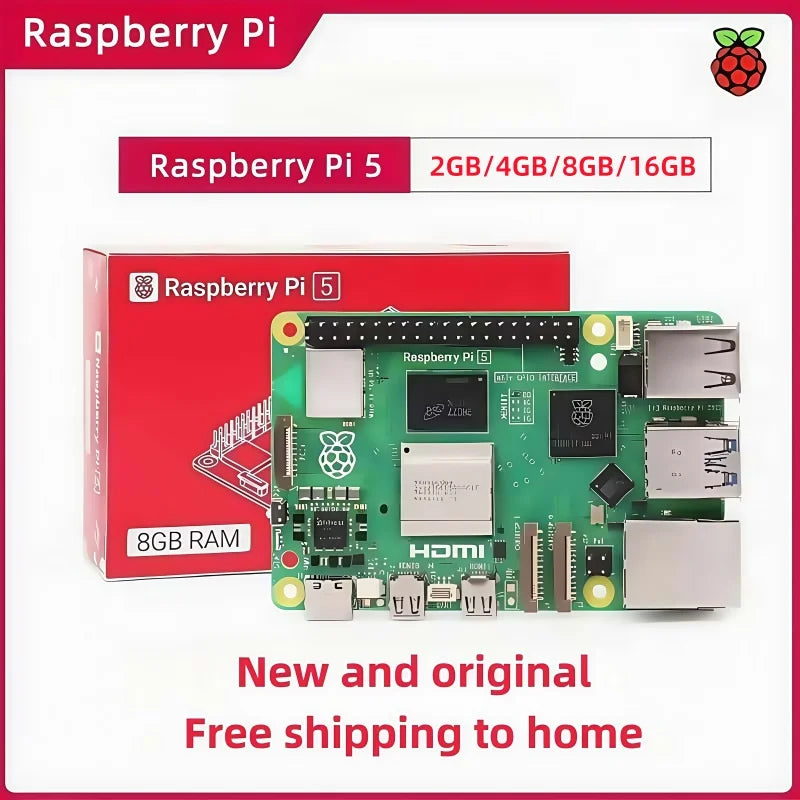 لوحة تطوير Raspberry Pi 5 بسعة 2 جيجابايت/4 جيجابايت/8 جيجابايت/16 جيجابايت
