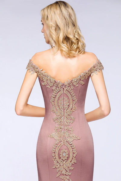 فساتين وصيفات العروس مثيرة مزينة بالذهب اللامع للنساء بدون أكتاف حورية البحر طويلة على شكل حرف A لحفلات الزفاف والضيوف