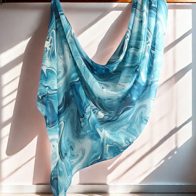 وشاح حجاب نسائي مسلم من مودال منسوج من القطن الناعم خفيف الوزن وقابل للتنفس مطبوع عليه زهور مائية من رايون فيسكوز