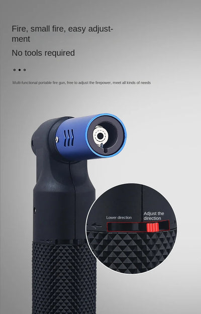 مسدس رش شعلة لهب أزرق ولاعة غاز نفاث للمطبخ أدوات طهي التدخين مقاومة للرياح مجوهرات لحام ولاعات سيجار