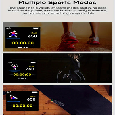 ساعة ذكية للنساء والرجال معصم متصلة بالبلوتوث ومشغل موسيقى ولياقة بدنية وسوار رياضي لمراقبة النوم وساعات رقمية