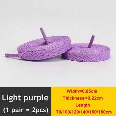 1 Pair / AF1 Shoelaces Flat Thicken Weave Craft Off Black White Shoe Laces High-top Sneaker Shoelace Accessories 25 Colors