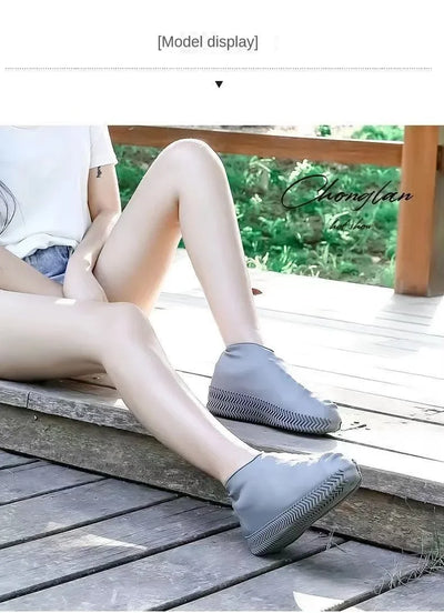 زوج واحد من أغطية الأحذية المصنوعة من السيليكون المقاوم للماء، أحذية المطر المطاطية المقاومة للشفاه، معدات المطر، ملحقات الأحذية الخارجية للأيام الممطرة