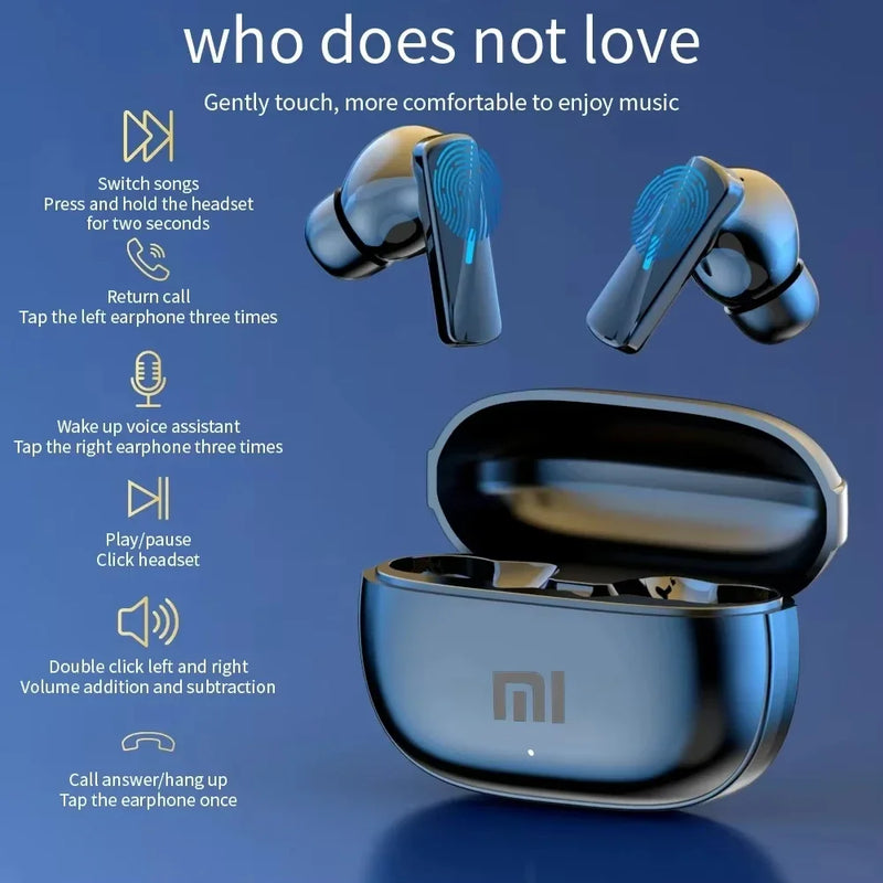 Xiaomi TWS Wireless Bluetooth Headset Touch Control Mic Earbuds Wireless Headphones Noise Cancelling In-Ear Handsfree With Mic