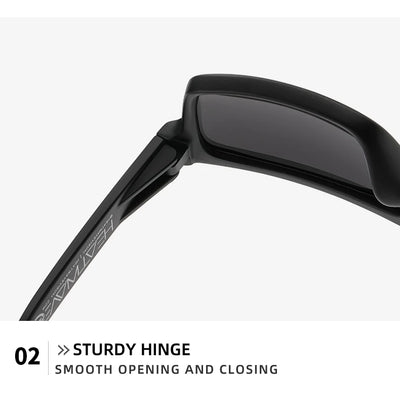 نظارات شمسية جديدة عالية الجودة فاخرة من Heat Wave موديل 2024، نظارات شمسية مستقطبة مربعة العدسات متصلة للنساء والرجال، نظارات شمسية UV400