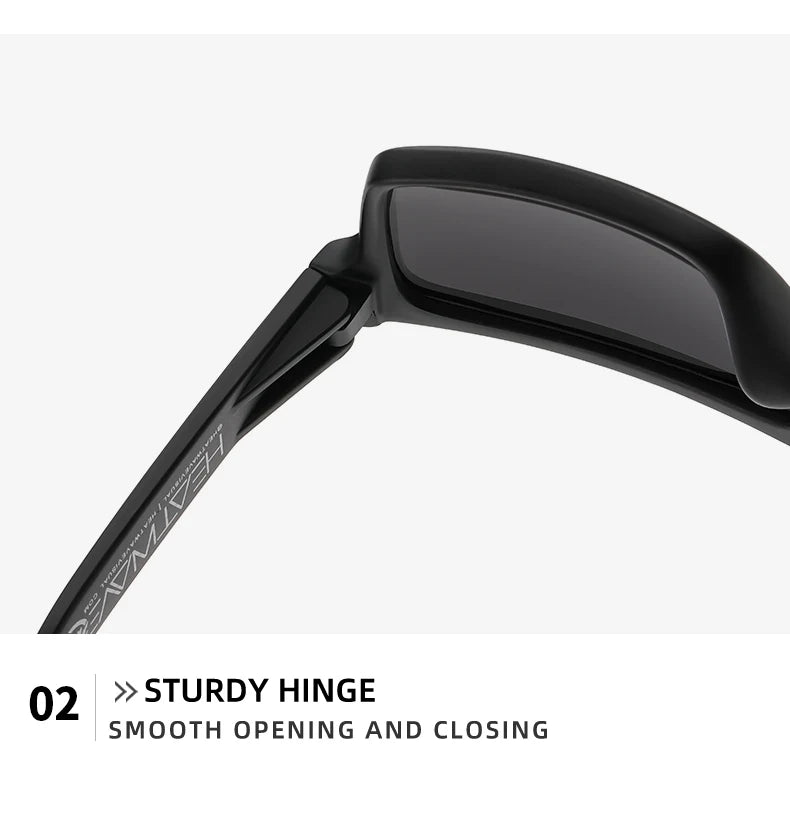 نظارات شمسية جديدة عالية الجودة فاخرة من Heat Wave موديل 2024، نظارات شمسية مستقطبة مربعة العدسات متصلة للنساء والرجال، نظارات شمسية UV400