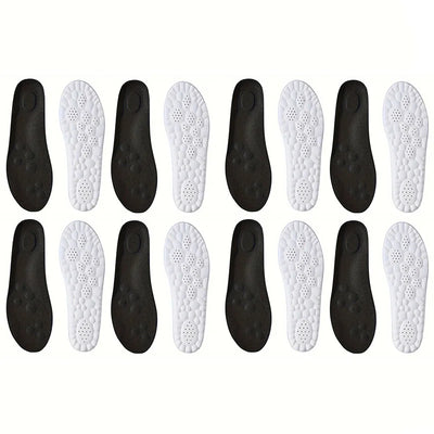 زوج واحد/زوجان/أربعة أزواج من النعال الرياضية عالية المرونة من اللاتكس، وسادات أحذية ناعمة، ودعم قوس القدم، ونعل داخلي تقويمي، ونعل داخلي مزيل للعرق قابل للتهوية