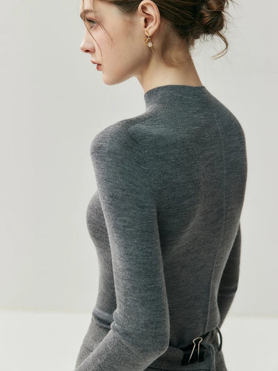 سترة نسائية من CHICUU مصنوعة من الصوف بنسبة 100% وقابلة للغسل في الغسالة، بلوفر برقبة دائرية، مصنوعة من 18 خيطًا من الكشمير الصوفي، مناسبة لفصل الخريف والشتاء