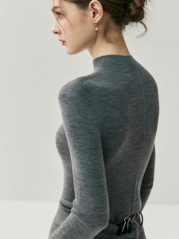 سترة نسائية من CHICUU مصنوعة من الصوف بنسبة 100% وقابلة للغسل في الغسالة، بلوفر برقبة دائرية، مصنوعة من 18 خيطًا من الكشمير الصوفي، مناسبة لفصل الخريف والشتاء