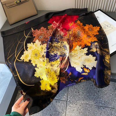 وشاح ربيعي نسائي بتصميم فاخر مصنوع من مادة البوليستر وشاح ناعم وشال ناعم للشاطئ