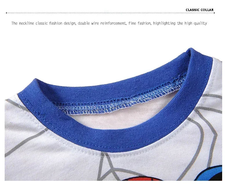 طقم بيجامات سبايدرمان للأطفال مع شحن مجاني، طقم ملابس نوم بأكمام طويلة برسومات كرتونية للأولاد والبنات من مجموعة هالك، مقاس 2-7 سنوات