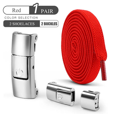 أربطة أحذية بدون رباط مقاس 8 مم، أربطة أحذية بقفل ضاغط بدون رباط، أربطة مرنة للأحذية الرياضية للأطفال والكبار، أربطة أحذية مسطحة واسعة للأحذية