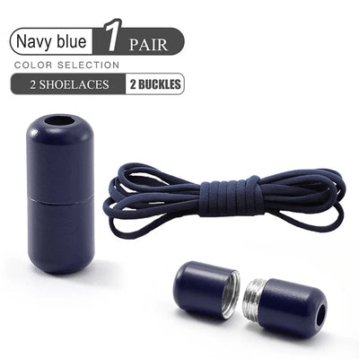 أربطة أحذية مرنة بدون رباط، أربطة أحذية نصف دائرية للأطفال والكبار، أربطة أحذية سريعة الارتداء، أربطة قفل معدنية، أربطة أحذية