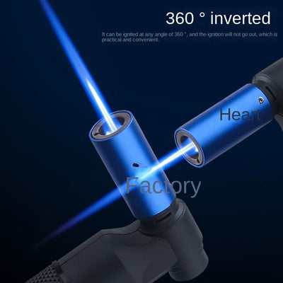 مسدس رش شعلة لهب أزرق ولاعة غاز نفاث للمطبخ أدوات طهي التدخين مقاومة للرياح مجوهرات لحام ولاعات سيجار