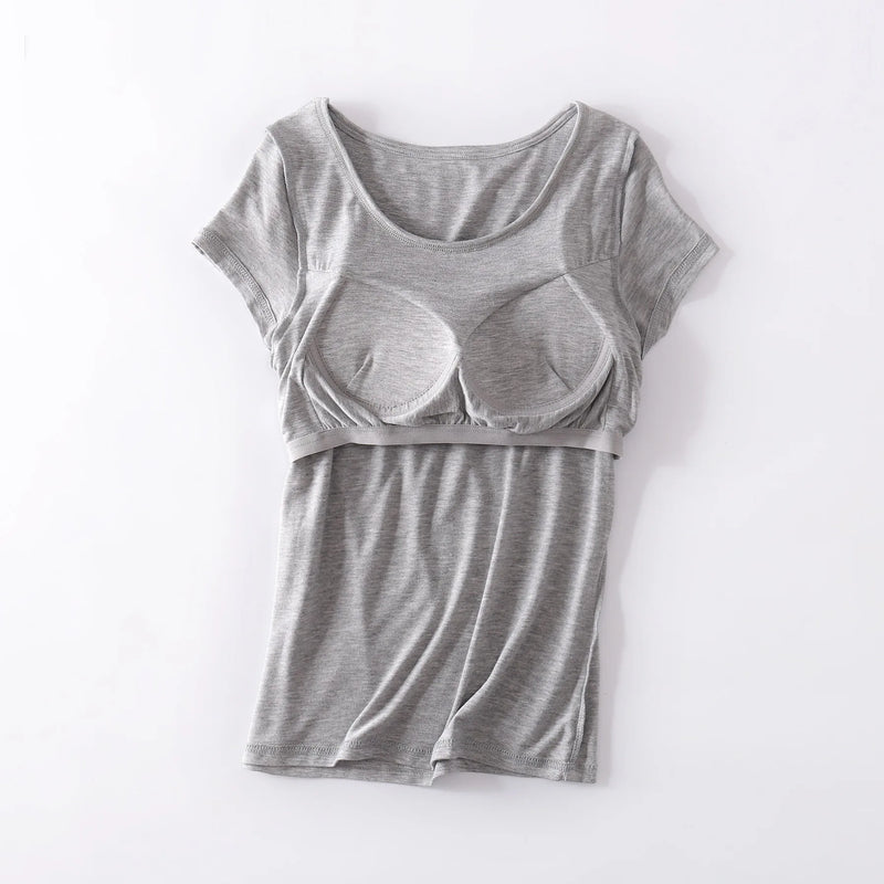 بيجامات صيفية نسائية كاجوال من قطعة واحدة مقاس M-4XL بأكمام قصيرة وقميص نوم ووسادة صدر وقميص نوم للاسترخاء وارتداء خارجي