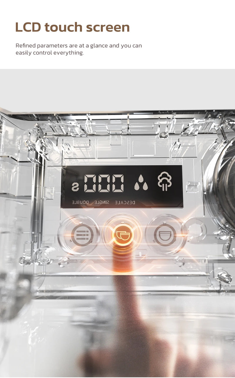 ماكينة صنع قهوة HiBREW بنظام الغلاية المزدوجة Barista Pro 20Bar من حبوب البن إلى الإسبريسو مع مجموعة كاملة للمقهى والفندق والمطعم H7A