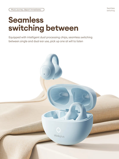 سماعة لينوفو LP25 OWS بلوتوث 5.4 لاسلكية، عمر بطارية طويل، سماعة رأس للألعاب مزودة بخاصية إلغاء الضوضاء، ستيريو عالي الدقة مع ميكروفون