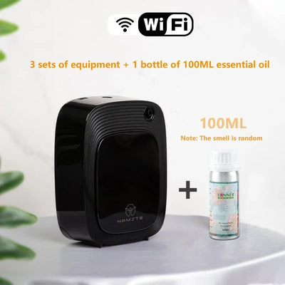 NAMSTE 1000m³ موزع كهربائي للزيوت العطرية، جهاز معطر جو أوتوماتيكي للمنزل، أبيض/أسود