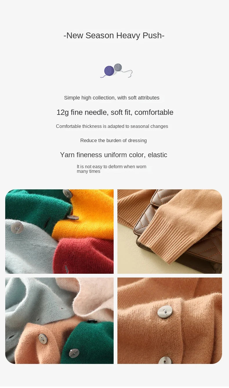 2024 جديد رقبة على شكل حرف V مزاج صغير عطرة الرياح المرأة سترة فضفاضة سترة جميع سترة معطف عرض خاص كارديجان ZHI D035