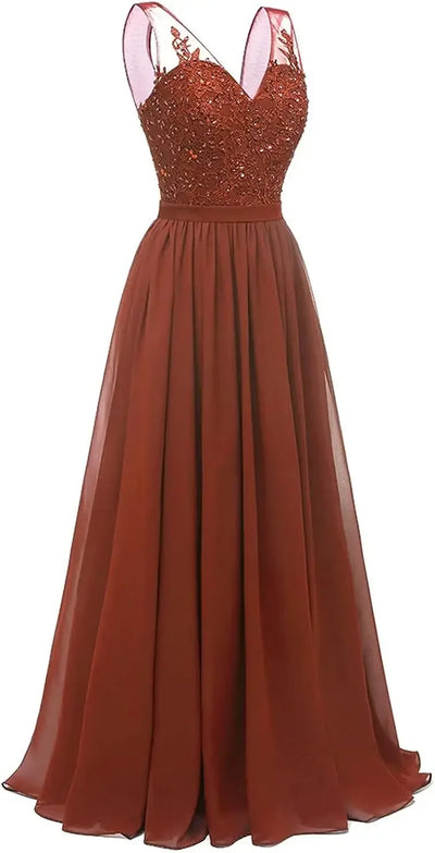 فساتين وصيفات العروس من الشيفون باللون الفيروزي بفتحة على شكل حرف V، طويلة من الدانتيل، مطرزة بالخرز، فساتين سهرة رسمية، توصيل مجاني، ضيف، حفل زفاف