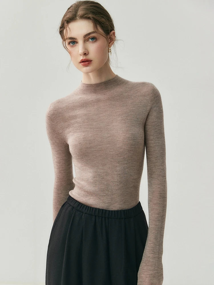 سترة نسائية من CHICUU مصنوعة من الصوف بنسبة 100% وقابلة للغسل في الغسالة، بلوفر برقبة دائرية، مصنوعة من 18 خيطًا من الكشمير الصوفي، مناسبة لفصل الخريف والشتاء