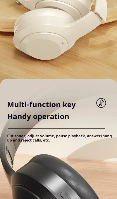 #سماعات رأس لاسلكية بتقنية البلوتوث 5.3 فوق الأذن، سماعات رأس ستيريو عالية الدقة، سماعة رأس رياضية حقيقية للألعاب، مشغل موسيقى TF/AUX مع ميكروفون عالي الدقة، هدايا