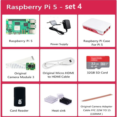 لوحة Raspberry Pi 5 Cortex-A76 Linux 4GB 8GB Arm Board Python Programlama PCIe Gigabit Ethernet USB3.0