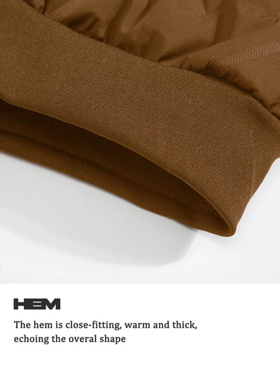 Men's Lamb Fleece Cotton Jacket and Pants 2-piece Set Autumn and Winter Thick Warm Sports Suit Casual Solid Color Coat and Pants