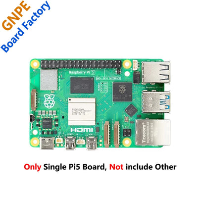 مجموعة Raspberry Pi 5 الكاملة أو لوحة PI5 4GB 8GB PCIE-NVME-SSD + شاشة LCD + علبة + طاقة + DIY + كابل UART + RTC-BOX + SD