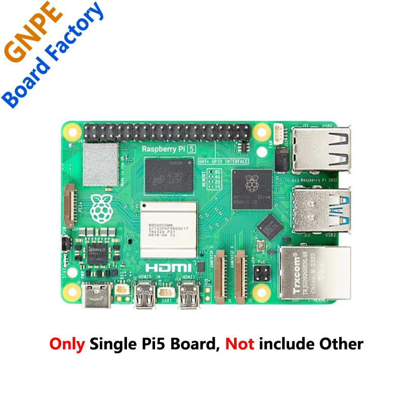 مجموعة Raspberry Pi 5 الكاملة أو لوحة PI5 4GB 8GB PCIE-NVME-SSD + شاشة LCD + علبة + طاقة + DIY + كابل UART + RTC-BOX + SD