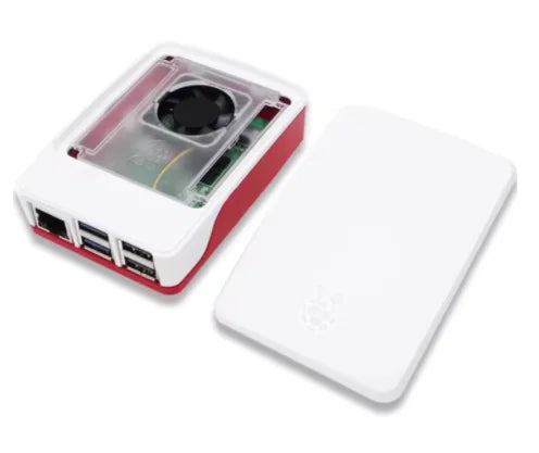 حافظة راسبيري بي 5، باللون الأحمر، النحاسي، غلاف ABS مع التحكم في درجة الحرارة، فتحة التهوية، حشوة، لـ RPI 5 PI5