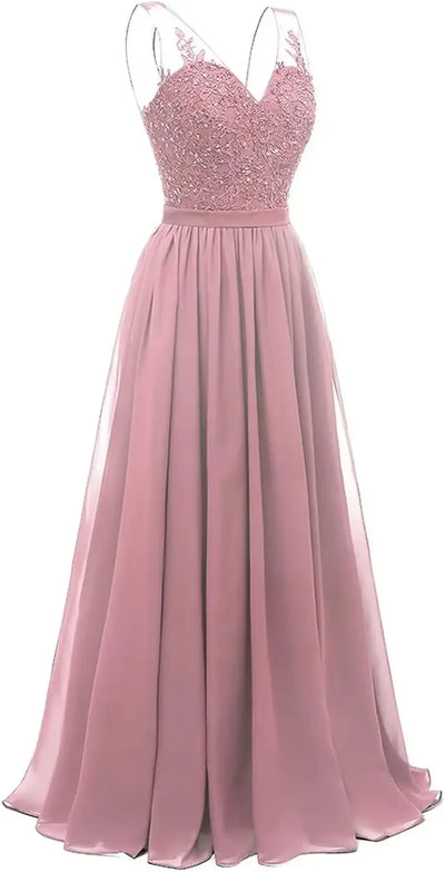 فساتين وصيفات العروس من الشيفون باللون الفيروزي بفتحة على شكل حرف V، طويلة من الدانتيل، مطرزة بالخرز، فساتين سهرة رسمية، توصيل مجاني، ضيف، حفل زفاف