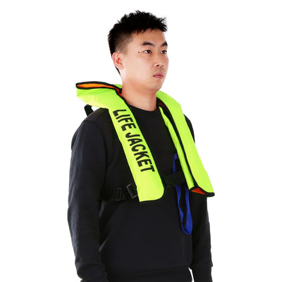 سترة نجاة يدوية قابلة للنفخ سترة نجاة للبالغين للرياضات المائية والسباحة وصيد الأسماك وسترة البقاء على قيد الحياة