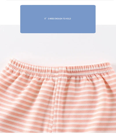 مجموعة ملابس دافئة للأطفال مبطنة بالصوف للأطفال الأولاد والبنات ملابس داخلية مخططة مجموعة ملابس نوم مثالية للمنزل بيجامات الخريف والشتاء