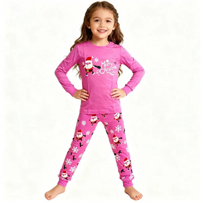 مجموعة بيجامات عيد الميلاد للأطفال من القطن بنسبة 100%، ملابس نوم بابا نويل للأولاد، بيجامات عيد الميلاد للأطفال الصغار، بيجامات عيد الميلاد للأطفال