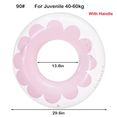 ROOXIN Baby Child حلقة مقعد سباحة قابلة للنفخ أنبوب حلقة سباحة للأطفال والكبار حلقة سباحة تعويم حمام السباحة معدات اللعب المائية