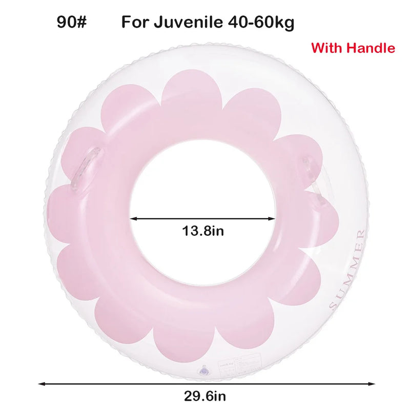 ROOXIN Baby Child حلقة مقعد سباحة قابلة للنفخ أنبوب حلقة سباحة للأطفال والكبار حلقة سباحة تعويم حمام السباحة معدات اللعب المائية