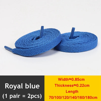 1 Pair / AF1 Shoelaces Flat Thicken Weave Craft Off Black White Shoe Laces High-top Sneaker Shoelace Accessories 25 Colors