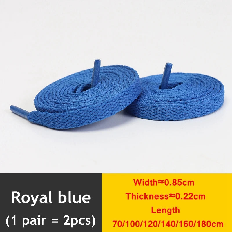 1 Pair / AF1 Shoelaces Flat Thicken Weave Craft Off Black White Shoe Laces High-top Sneaker Shoelace Accessories 25 Colors