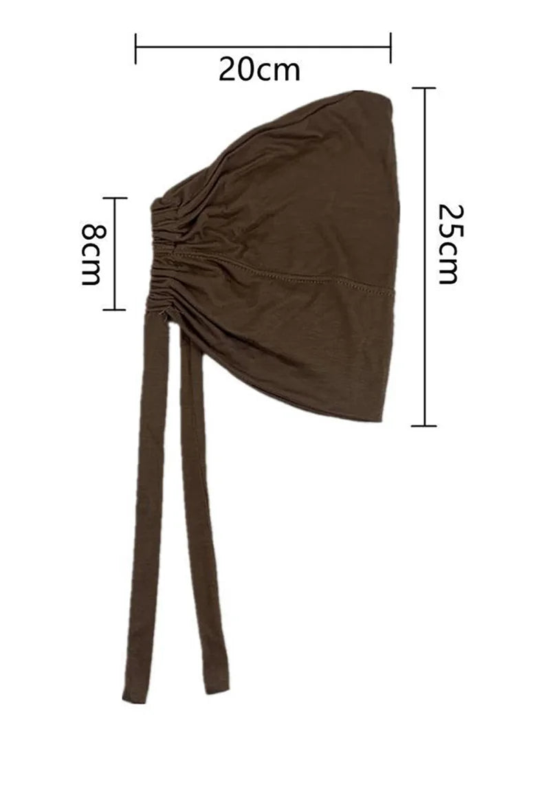 قبعة عمامة إسلامية جديدة ناعمة من المودال، قبعات حجاب داخلية، غطاء رأس إسلامي، قبعات هندية، غطاء رأس نسائي