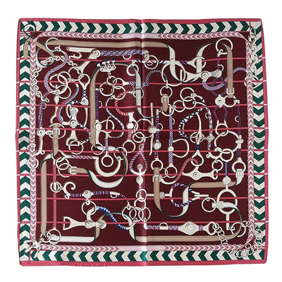 وشاح مربع نسائي من حرير التوت الخالص 100% مطبوع عليه رباط رأس ووشاح فاخر لزينة الشعر النسائية وأوشحة باندانا نسائية 53 سم