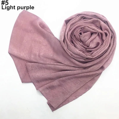 Women's Silk-like Satin Scarf Solid Color Thick Closed Toe Shawl Scarf Factory Direct Supply