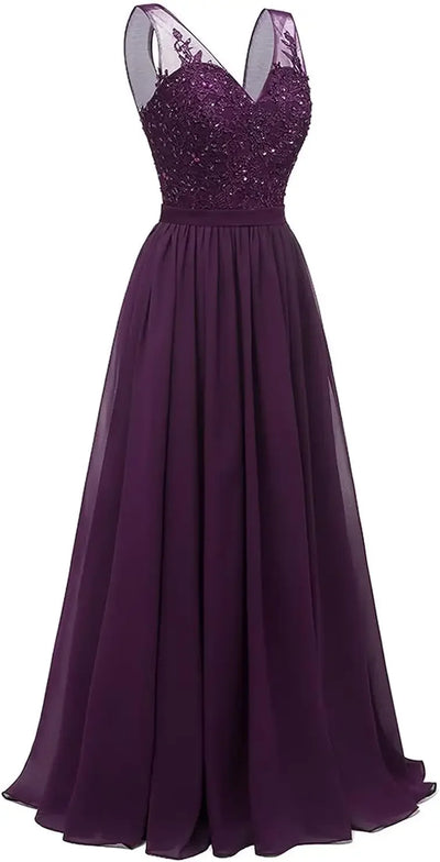 فساتين وصيفات العروس من الشيفون باللون الفيروزي بفتحة على شكل حرف V، طويلة من الدانتيل، مطرزة بالخرز، فساتين سهرة رسمية، توصيل مجاني، ضيف، حفل زفاف