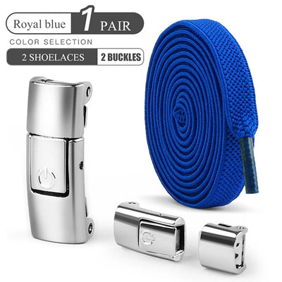 أربطة أحذية بدون رباط مقاس 8 مم، أربطة أحذية بقفل ضاغط بدون رباط، أربطة مرنة للأحذية الرياضية للأطفال والكبار، أربطة أحذية مسطحة واسعة للأحذية