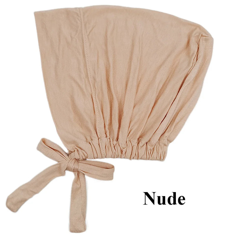 قبعة عمامة إسلامية جديدة ناعمة من المودال، قبعات حجاب داخلية، غطاء رأس إسلامي، قبعات هندية، غطاء رأس نسائي