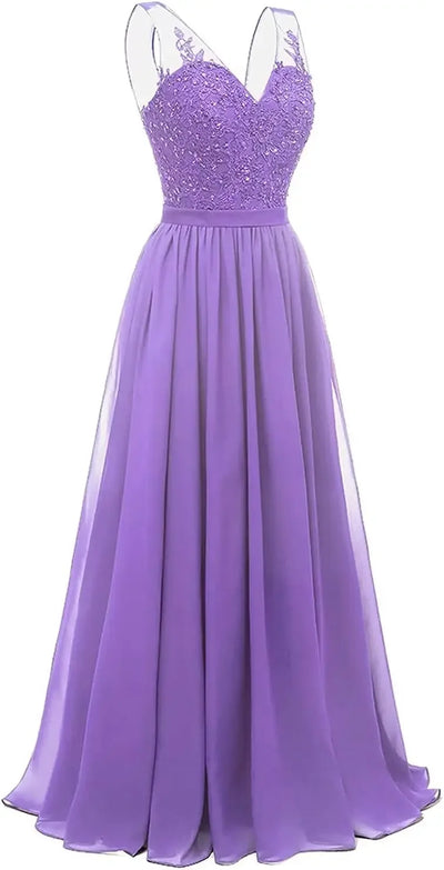 فساتين وصيفات العروس من الشيفون باللون الفيروزي بفتحة على شكل حرف V، طويلة من الدانتيل، مطرزة بالخرز، فساتين سهرة رسمية، توصيل مجاني، ضيف، حفل زفاف