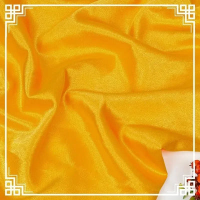 قماش ساتان كريستالي لامع سميك وثقيل بالمتر للملابس والفساتين وديكورات هانفو وقماش الخياطة اليدوي بلون أزرق سادة ومضاد للتجاعيد