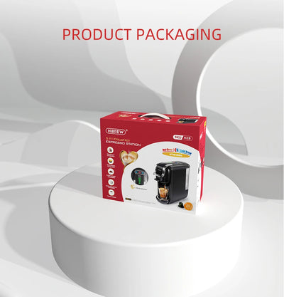 آلة صنع القهوة متعددة الكبسولات من HiBREW 5 في 1، ساخنة/باردة، كابتشينو DG، كبسولات صغيرة، قهوة مطحونة، كافتيريا، 20 بار، H2B