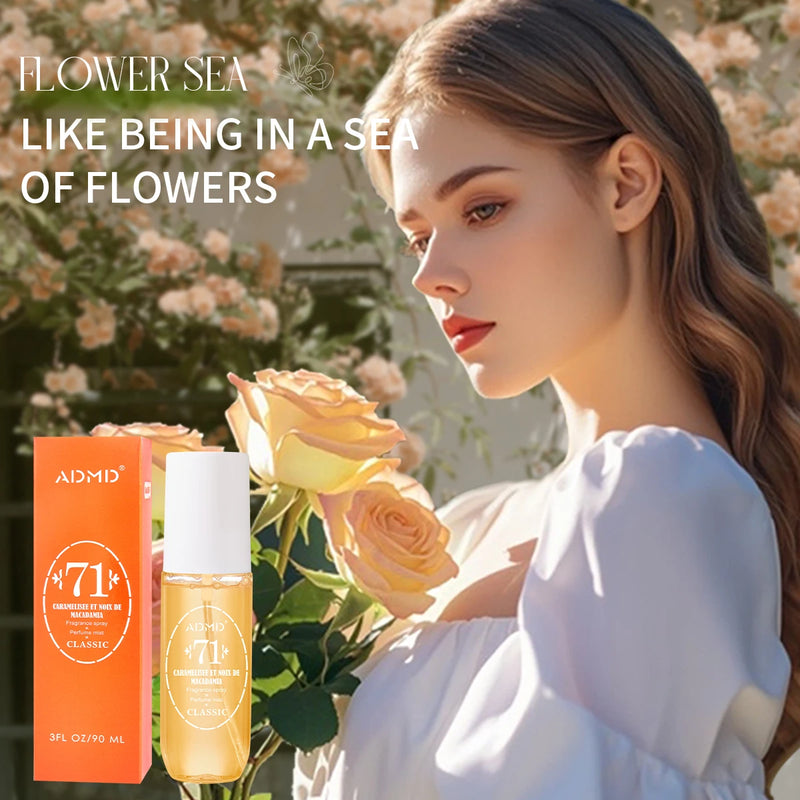 عطر برازيلي رقمي، عطر للجسم، بخاخ عطري، خالٍ من الكحول، عطر للجسم يدوم طويلاً، 90 مل