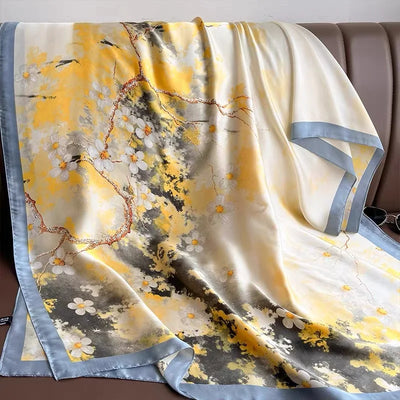 وشاح ربيعي نسائي بتصميم فاخر مصنوع من مادة البوليستر وشاح ناعم شال ناعم للشاطئ